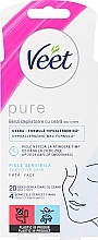 Духи, Парфюмерия, косметика Восковые полоски для депиляции лица - Veet Pure Facial Wax Strips Sensitive Skin