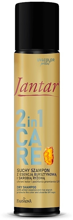 Сухой шампунь 2 в 1 с янтарной эссенцией и рисовым крахмалом - Farmona Jantar 2in1 Care — фото N1