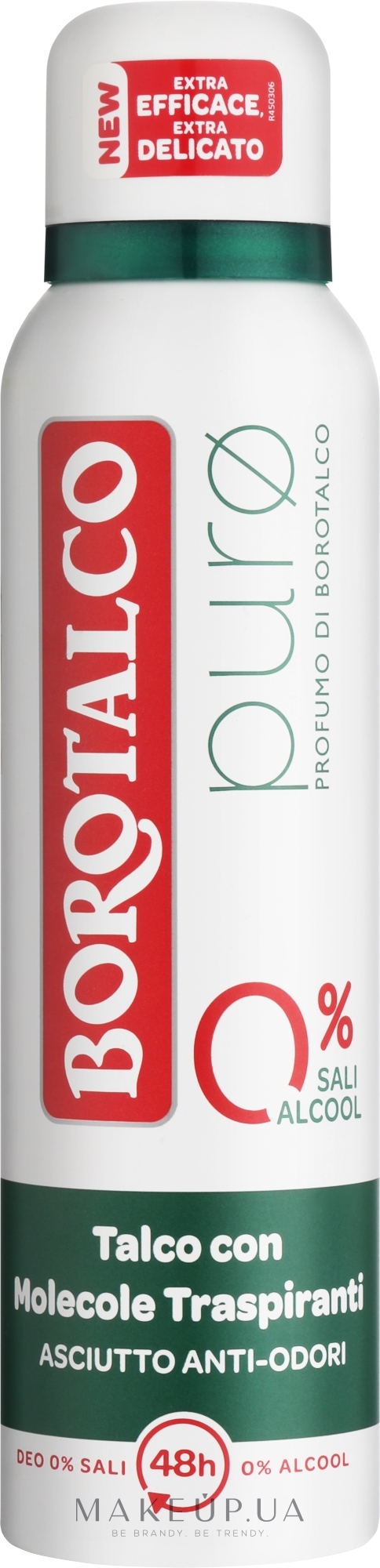 Дезодорант-спрей без спирту і солей алюмінію - Borotalco Puro 48H Deo Spray — фото 150ml