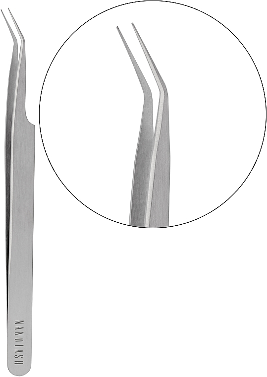 Пинцет для накладных ресниц, изогнутый - Nanolash Eyelash Tweezers Curved — фото N1