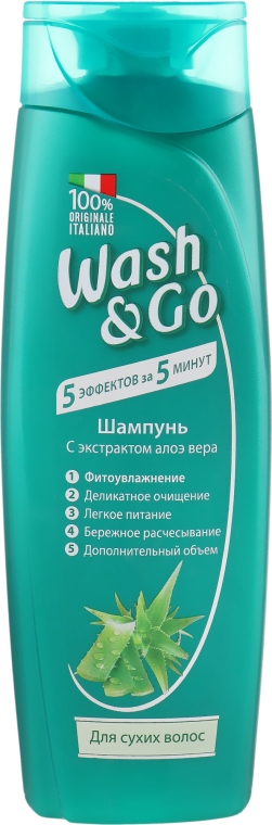 Шампунь для волосся, з екстрактом алое вера  - Wash&Go — фото N2