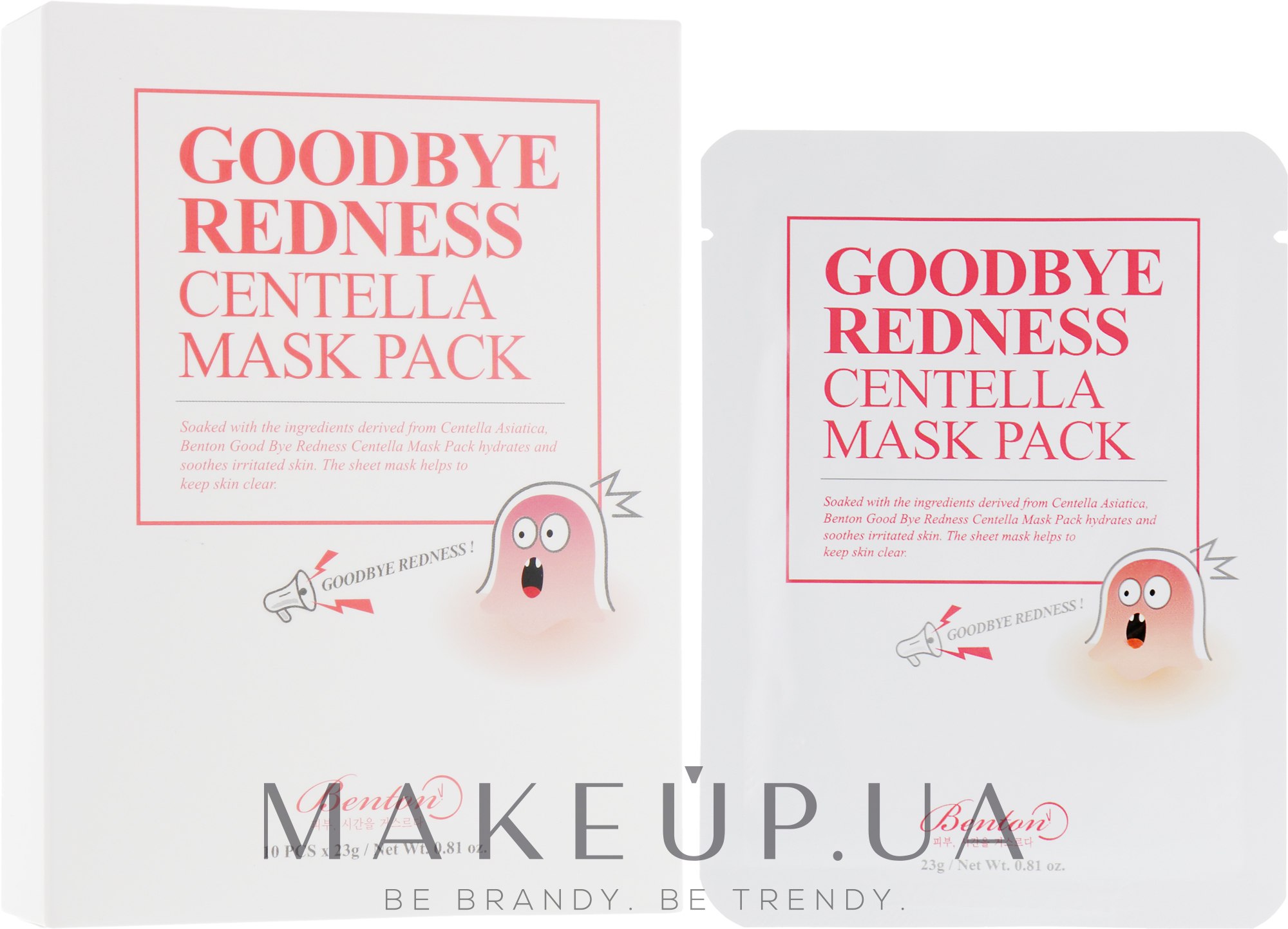 Тканевая маска с центеллой азиатской - Benton Goodbye Redness Centella Mask Pack — фото 10x23g