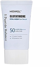 Парфумерія, косметика Зволожувальна сонцезахисна сироватка для обличчя - Medi-Peel Glutathione Hyal Aqua Sun Serum SPF50+