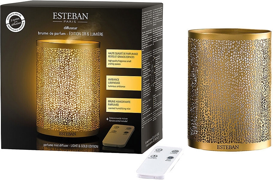 Ультразвуковий дифузор - Esteban Diffuser Light & Gold Edition — фото N1