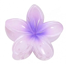 Заколка-краб для волосся "Квітка", фіолетове омбре - Ecarla — фото N1