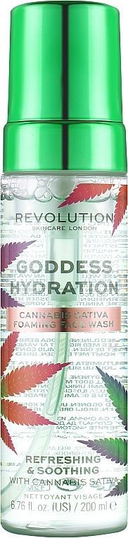 Пенка для умывания - Revolution Skincare Good Vibes Goddess Hydration Cannabis Sativa Foaming Face Wash — фото N1
