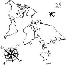 Флеш-тату перевідні "Карта світу" - Arley Sign — фото N4