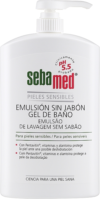 Эмульсия для очищения тела - Sebamed Soap-Free Liquid Washing Emulsion pH 5.5 — фото N1