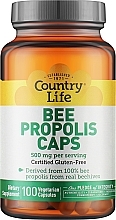 Бджолиний прополіс, 500 мг - Country Life Bee Propolis Caps — фото N1