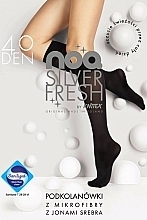 Гольфы женские "Silver Fresh" с ионами серебра, 40 Den, nero - Knittex — фото N1