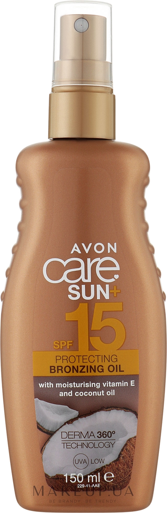 Солнцезащитное масло для ускорения загара SPF 15 - Avon — фото 150ml