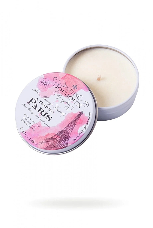 Масажна свічка з ароматом ванілі й сандалового дерева - Petits JouJoux A Trip to Paris — фото N2