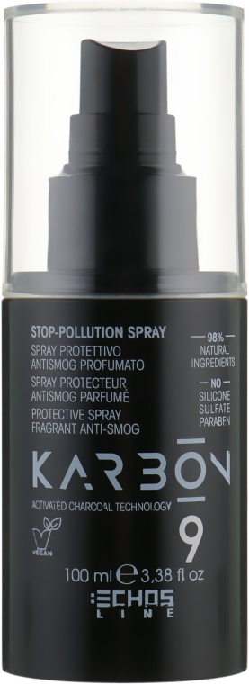 Захисний спрей антисмог - Echosline Karbon 9 Charcoal Stop-Pollution Spray — фото N1