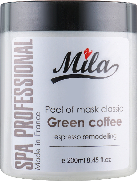 Маска альгинатная классическая порошковая "Зеленый кофе" - Mila Espresso Remodelling Peel Off Mask Green Coffee — фото N3