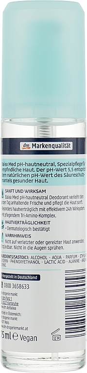 Дезодорант-распылитель для чувствительной кожи - Balea Med pH 5.5 Deodorant — фото N3