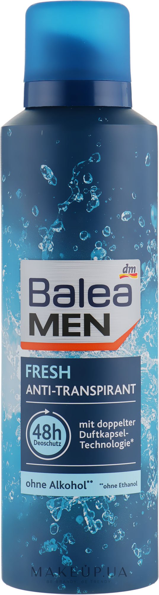 Дезодорант-антиперспирант аэрозольный "Свежесть" - Balea Men Fresh Anti-Transpirant  — фото 200ml