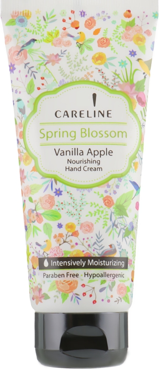 Крем для рук с ароматом яблока и ванили - Careline Spring Blossom Vanilla Apple Hand Cream