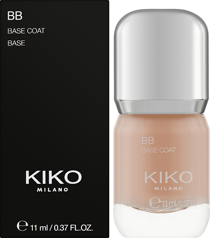 Совершенствующее и разглаживающее базовое покрытие для ногтей с маслом кукуи - Kiko Milano BB Base Coat — фото N2