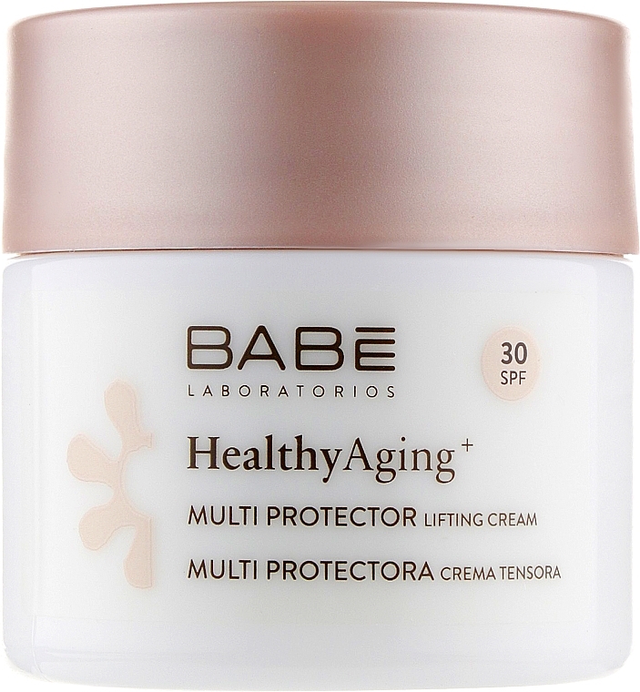 УЦЕНКА Дневной мультизащитный лифтинг крем c DMAE и SPF 30 - Babe Laboratorios Healthy Aging Multi Protector Lifting Cream * — фото N1