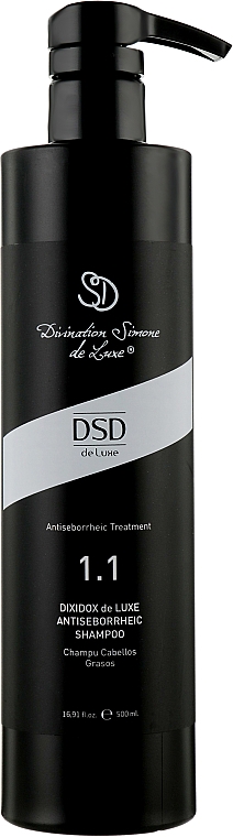 Антісеборейний шампунь Діксідокс Де Люкс № 1.1 - Divination Simone De Luxe Dixidox DeLuxe Antiseborrheic Shampoo — фото N3