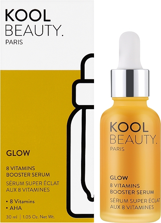 Мультивітамінна сироватка для обличчя - Kool Beauty Glow 8 Vitamins Booster Serum — фото N2