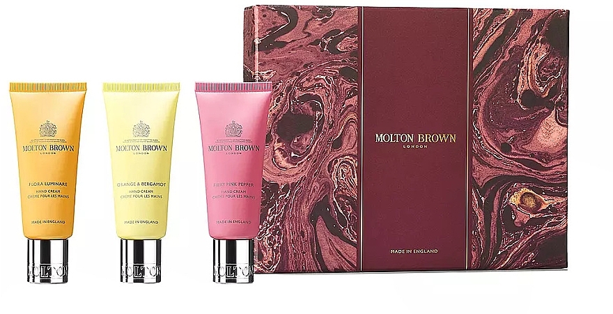 Molton Brown Floral & Spicy Hand Care Gift Set - Набор (h/cr/3x40ml) — фото N1