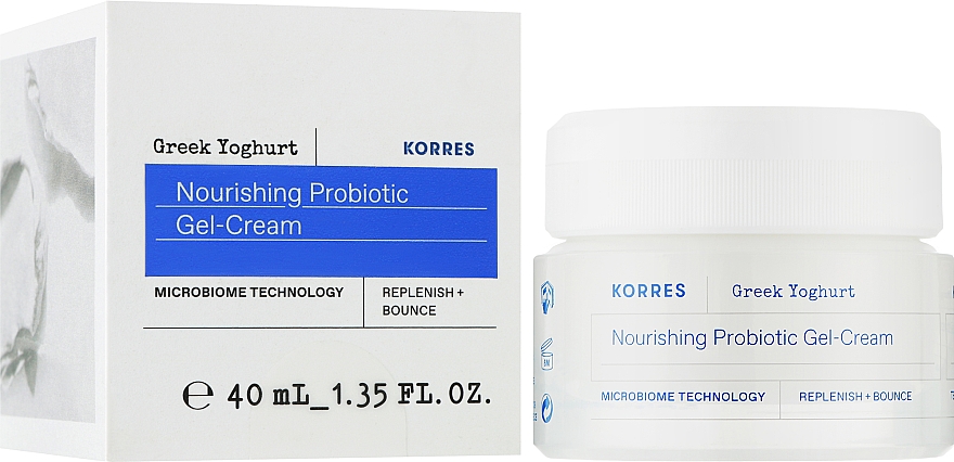 Увлажняющий гель-крем с пробиотиками для лица для нормальной и жирной кожи - Korres Greek Yoghurt Nourishing Probiotic Gel-Cream — фото N2