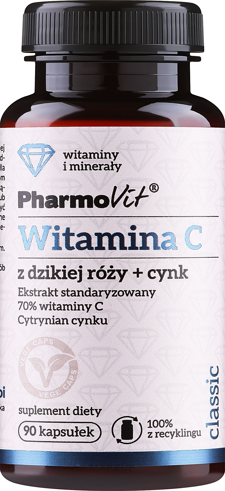 Дієтична добавка "Вітамін С, шипшина + цинк" - Pharmovit — фото 90шт