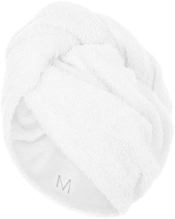 Полотенце-тюрбан для сушки волос, белое - MAKEUP