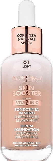 Deborah Skin Booster Serum Foundation Vitamin C SPF15 - Тональна сироватка — фото N1