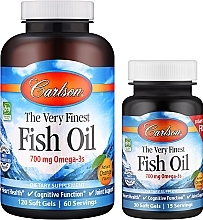 Духи, Парфюмерия, косметика Набор "Рыбий жир, запах апельсина" - Carlson Labs The Very Finest Fish Oil (cap/120szt + cap/30szt)	