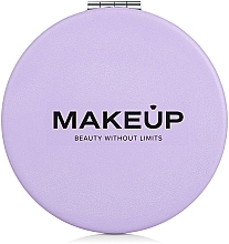 Розкладне кишенькове дзеркальце, кругле, фіолетове - MAKEUP — фото N1