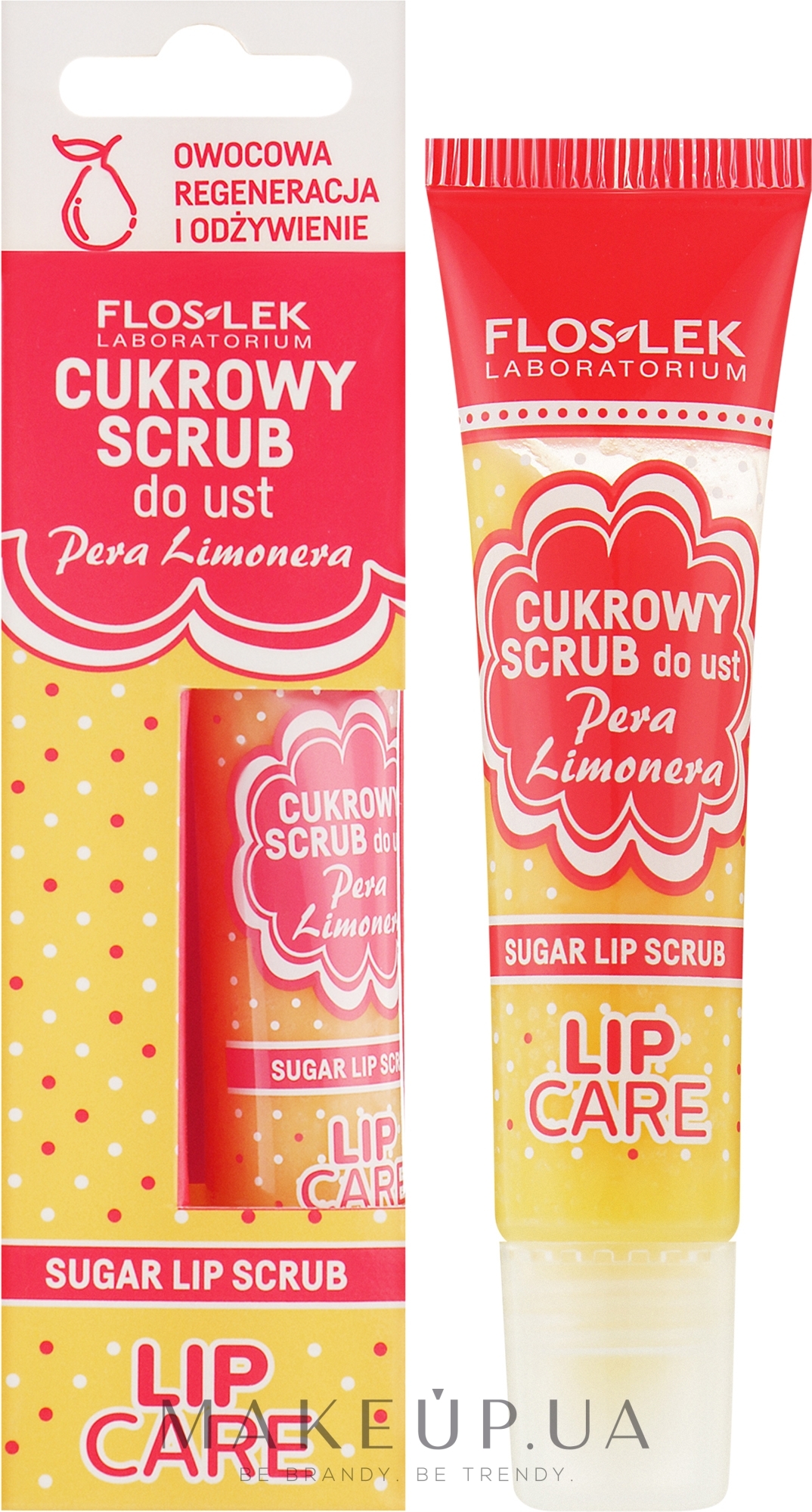 Сахарный скраб для губ - Floslek Lip Care Sugar Lip Scrub Pear — фото 14g