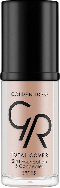 Тональний крем-коректор - Golden Rose Total Cover 2in1 Foundation & Concealer