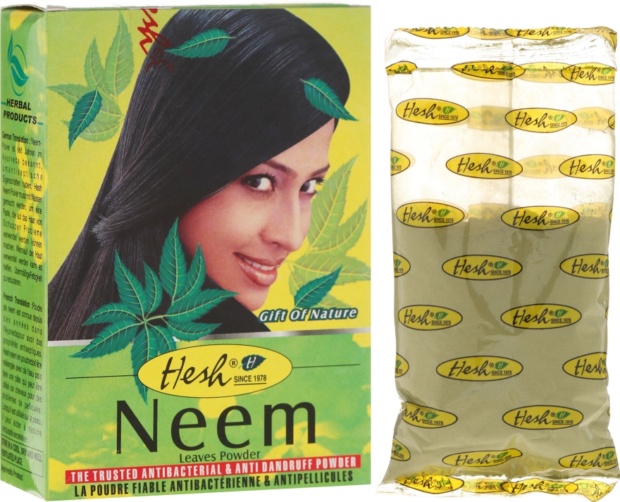 Порошкова маска для волосся проти лупи - Hesh Neem Leaves Powder — фото N1