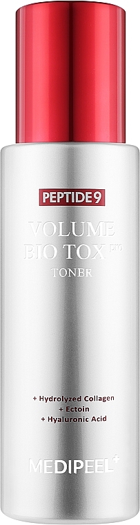 Тонер омолоджувальний з комплексом пептидів та колагеном - MEDIPEEL Peptide 9 Volume Bio Tox Toner Pro — фото N1