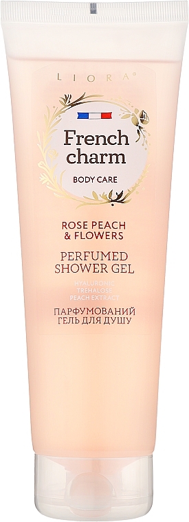 Парфумований гель для душу - Liora French Charm Rose Peach & Flowers Body Care — фото N1