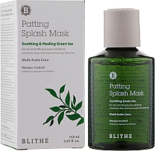 Парфумерія, косметика Сплеш-маска для відновлення шкіри "Зелений чай" - Blithe Patting Splash Mask Soothing Green Tea