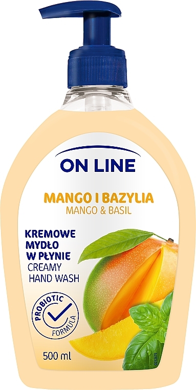 Рідке мило - On Line Mango & Basil Creamy Hand Wash — фото N1
