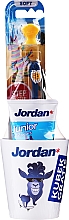 Духи, Парфюмерия, косметика Набор "Альпака 2" - Jordan Junior (toothpaste/50ml + toothbrush/1pc + cup)