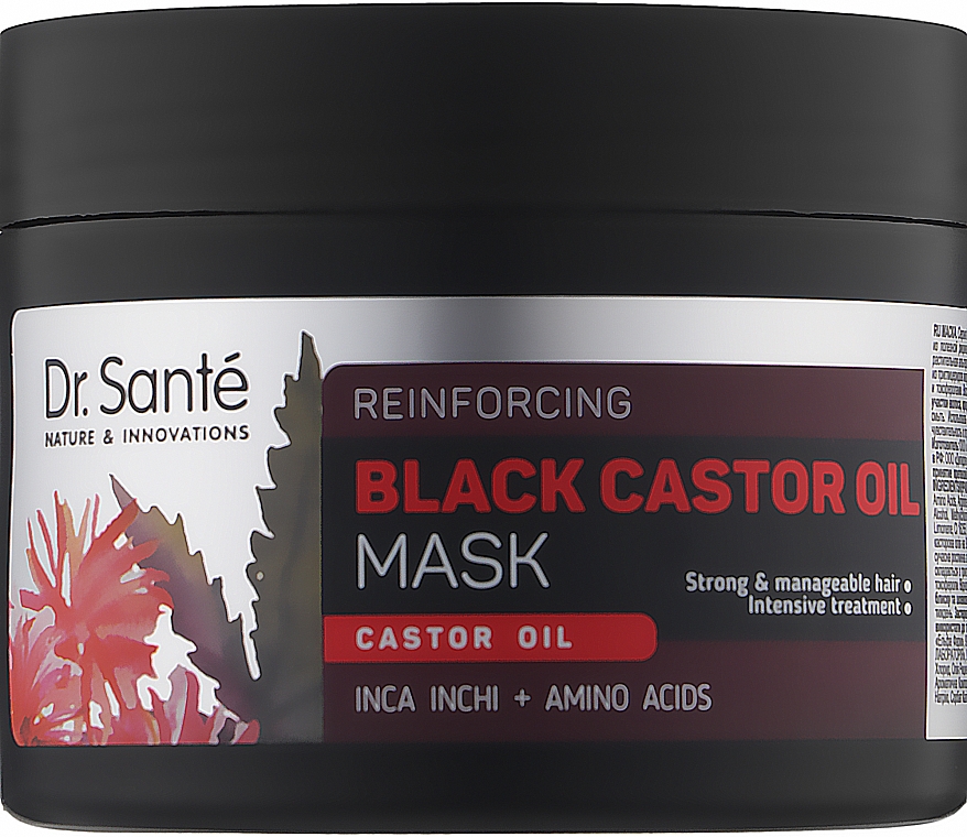 Маска для волос - Dr. Sante Black Castor Oil Mask — фото N1