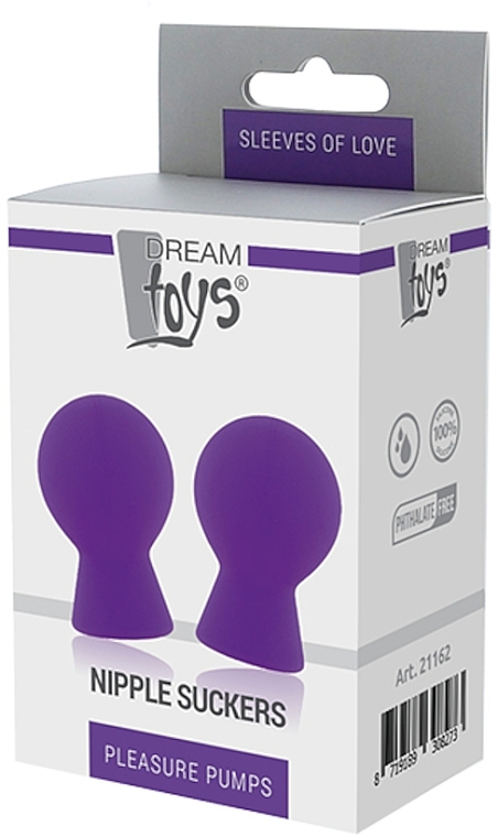 Набір присосок для сосків, фіолетовий, 2 шт. - Dream Toys Pleasure Pumps Nipple Suckers Purple — фото N2