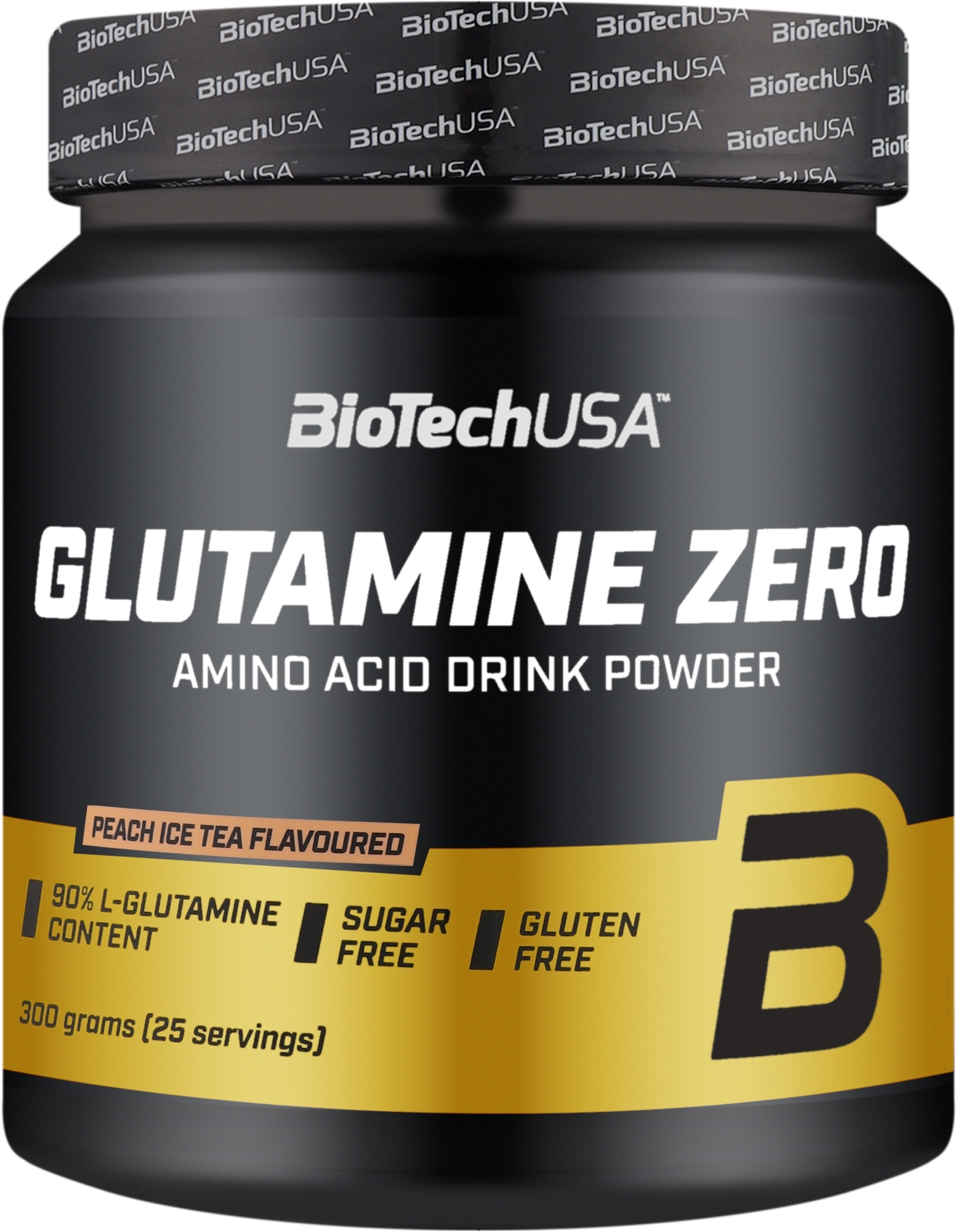 Комплекс аминокислот в порошке "Персиковый чай" - BioTechUSA Glutamine Zero Peach Ice Tea Amino Acid Drink Powder — фото 300g