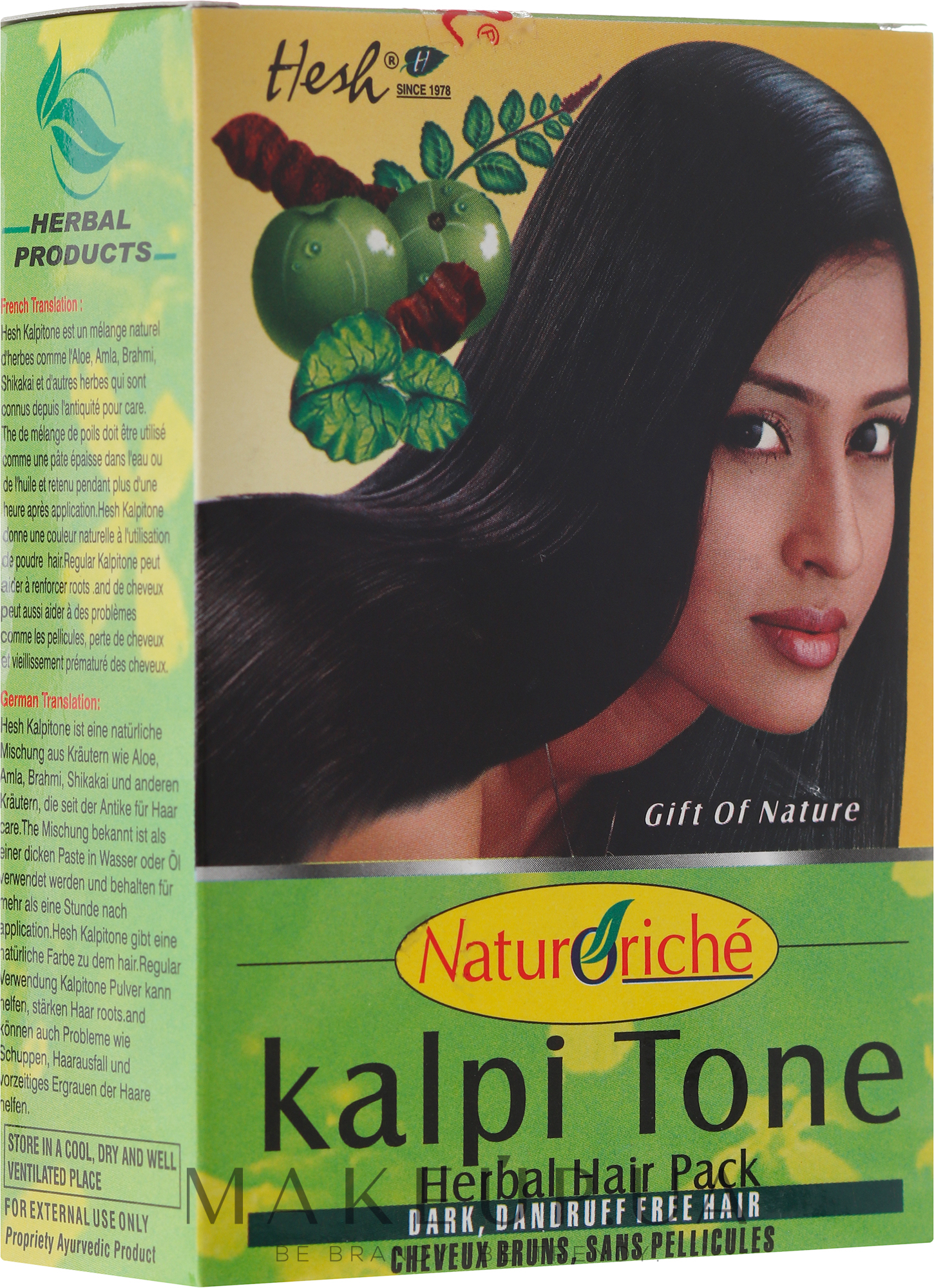 Порошковая маска для темных волос - Hesh Kalpi Tone Powder — фото 100g