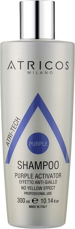 Шампунь для волос "Пурпурный активатор" - Atricos Purple Activator No Yellow Effect Shampoo — фото N1