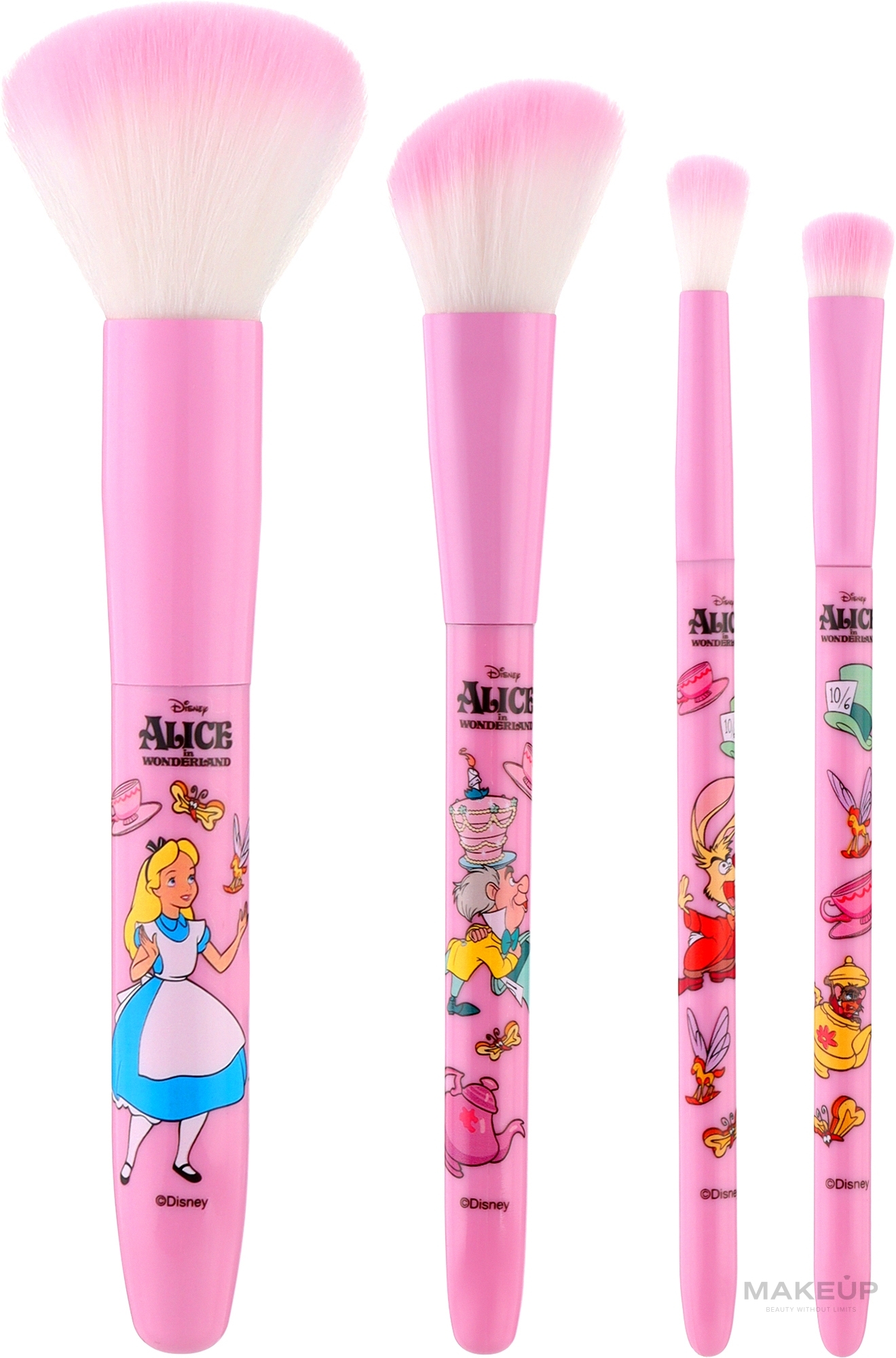 Набор кистей для макияжа, 4 шт. - Wet N Wild Alice in Wonderland Mad Tea Party 4-Piece Makeup Brush Set — фото 4шт