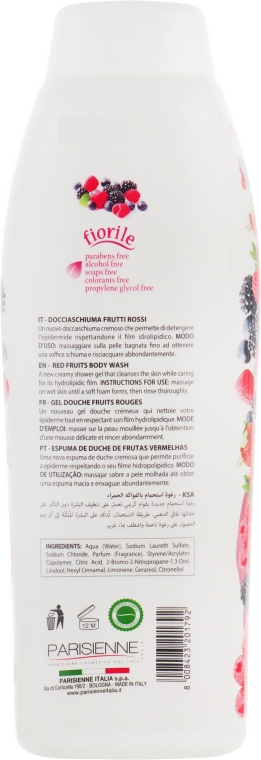 Гель для душа "Красные ягоды" - Parisienne Italia Fiorile Frutti Ross Body Wash — фото N2