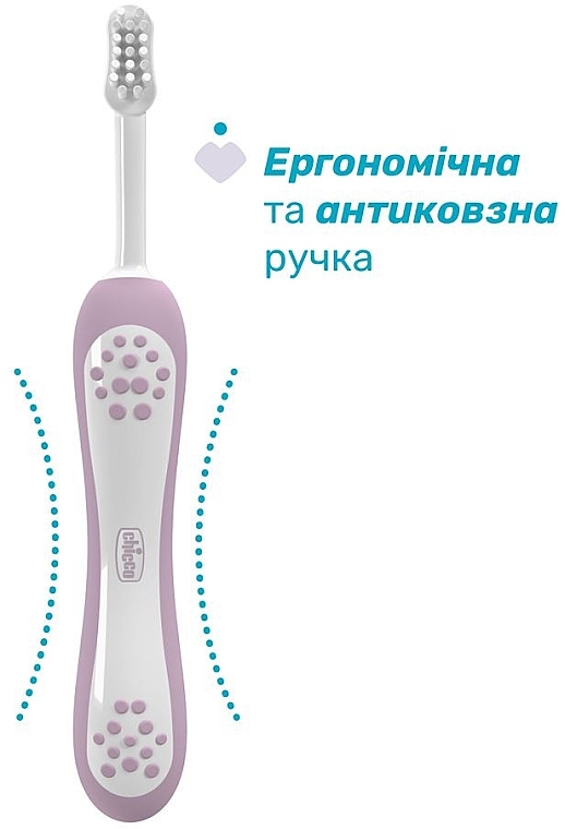 Зубна щітка для перших зубів, 6-36 міс., рожева - Chicco First Milk Teeth — фото N3