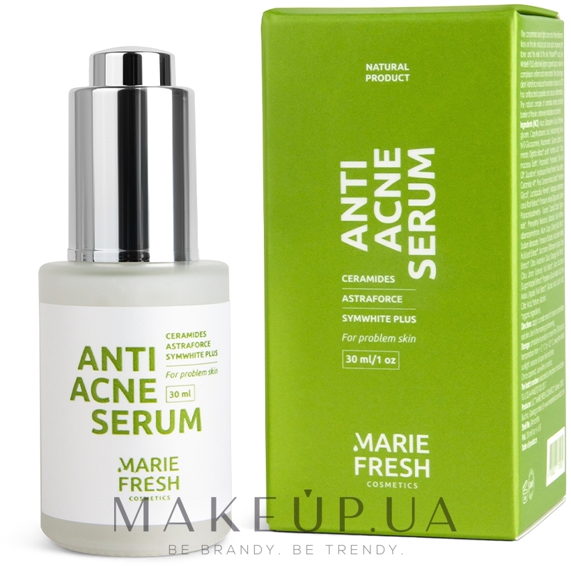 Сыворотка Anti Acne с AHA кислотами для проблемной кожи - Marie Fresh Cosmetics Anti Acne Serum — фото 30ml