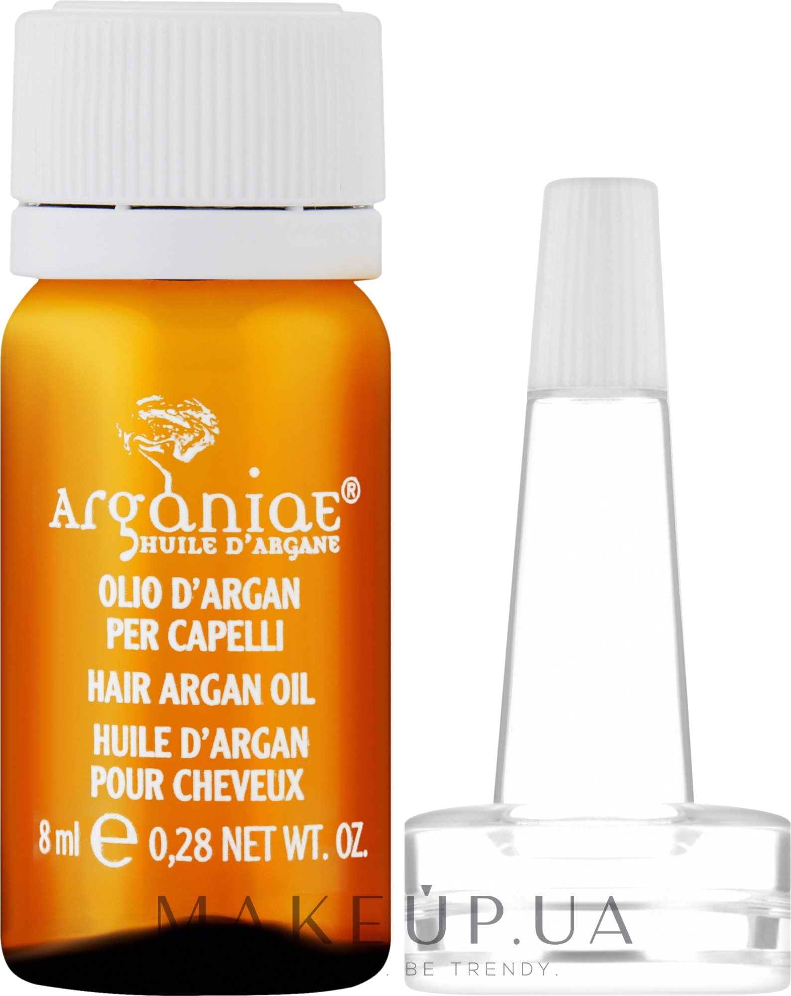 Чистое 100% органическое аргановое масло для всех типов волос - Arganiae L'oro Liquido (ампула) — фото 8ml